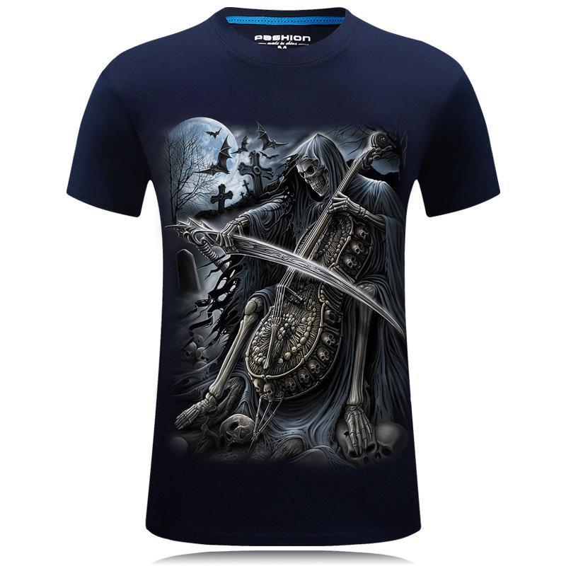 Music Of The Grim Reaper Shirt-Blue-Theone Apparel