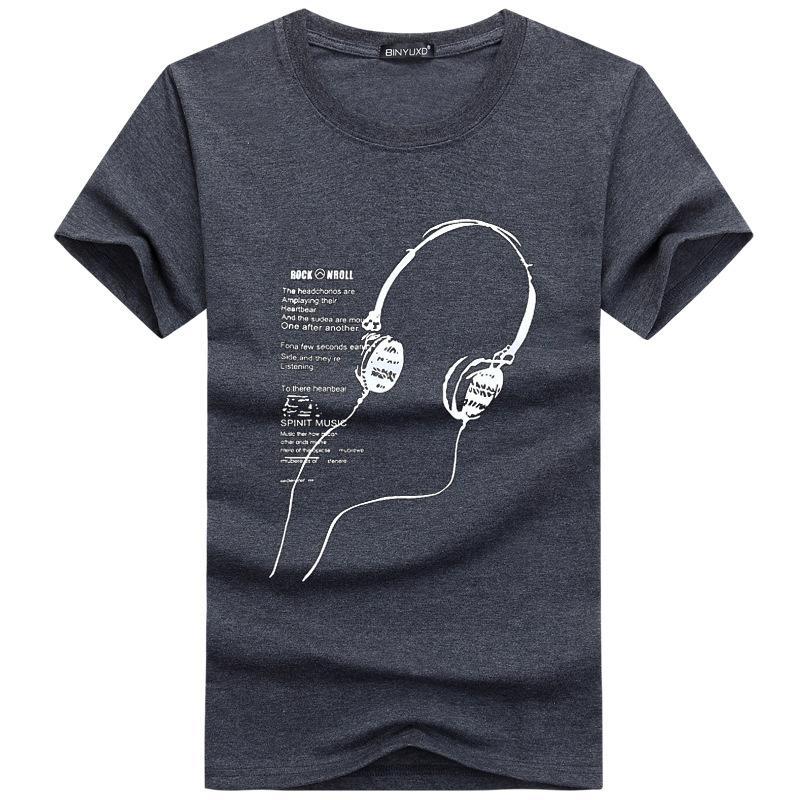 Música é camisa de fone de ouvido da vida