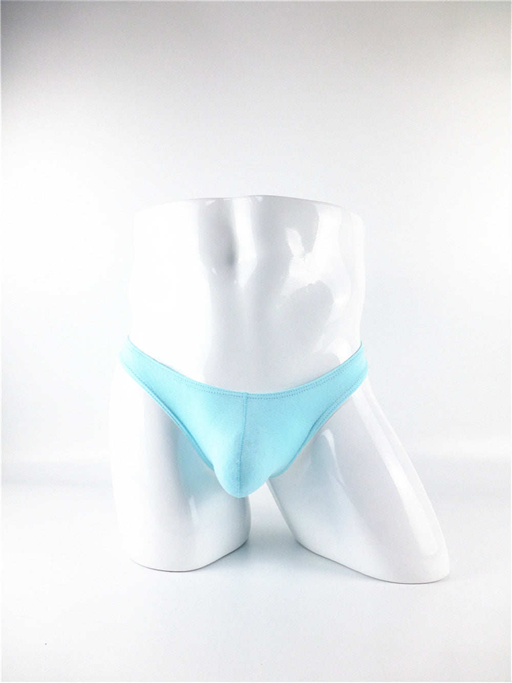 Pouch High-Cut Thong Briefs-Sky Blue-Theone Apparel