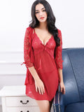 Sheer Lace Babydoll with Coverup