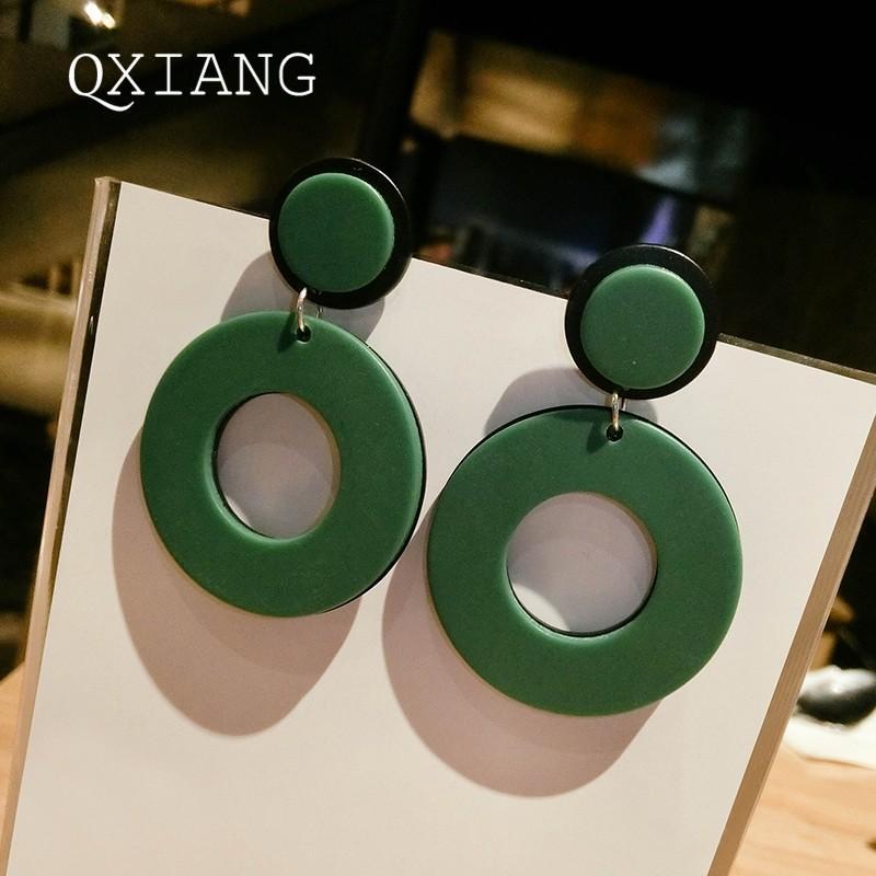 Round Doughnut Retro Fashion Earrings-Green-Theone Apparel