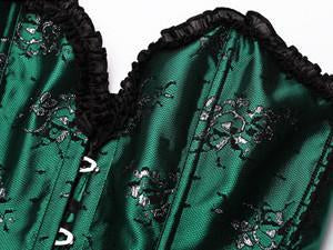 Ruffly Sweetheart Corset Top-Green-Theone Apparel