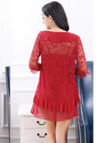Sheer Lace Babydoll with Coverup - Theone Apparel