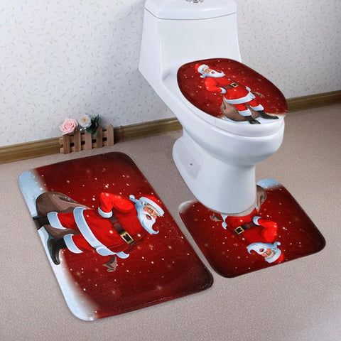 Smiling Red Santa Bathroom Set