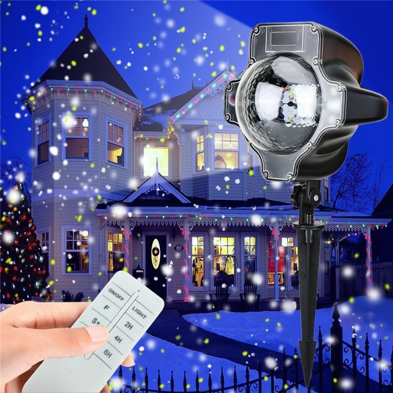 Snowfall Waterproof Projector with Remote-White-Theone Apparel
