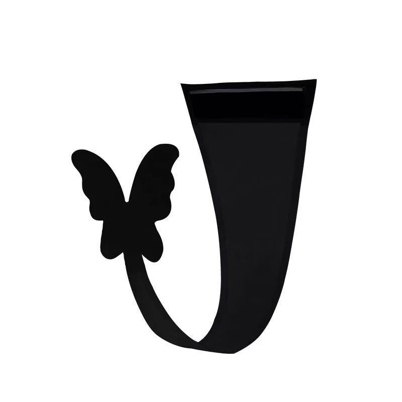 Stick On Floral Lace Heart Crotch Panty-Black-Theone Apparel