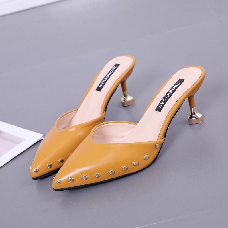 Stud Trim Statement Kitten Heels