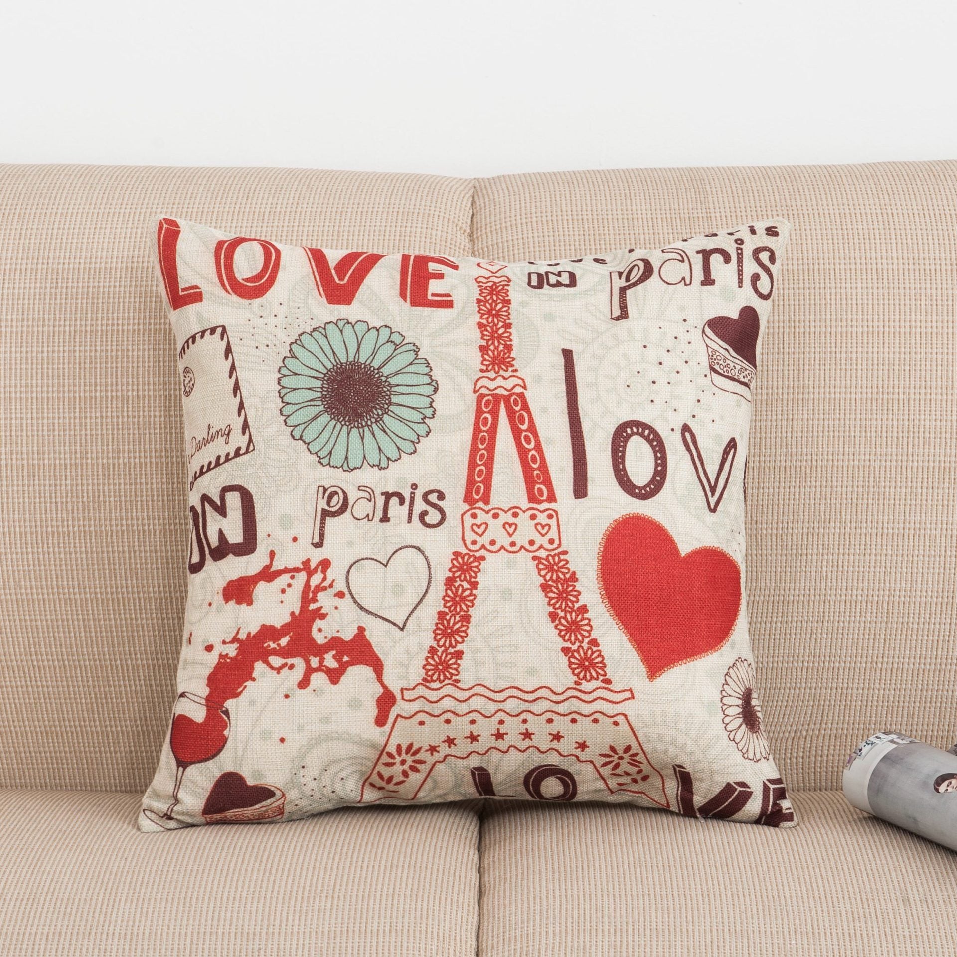 To Paris With Love Printed Pillow Covers