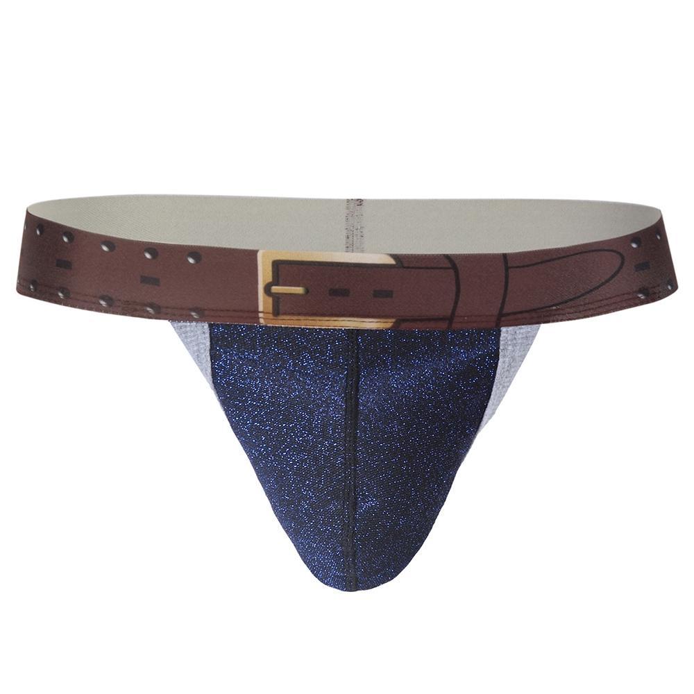 U Convex Faux Belt Waist Trunk