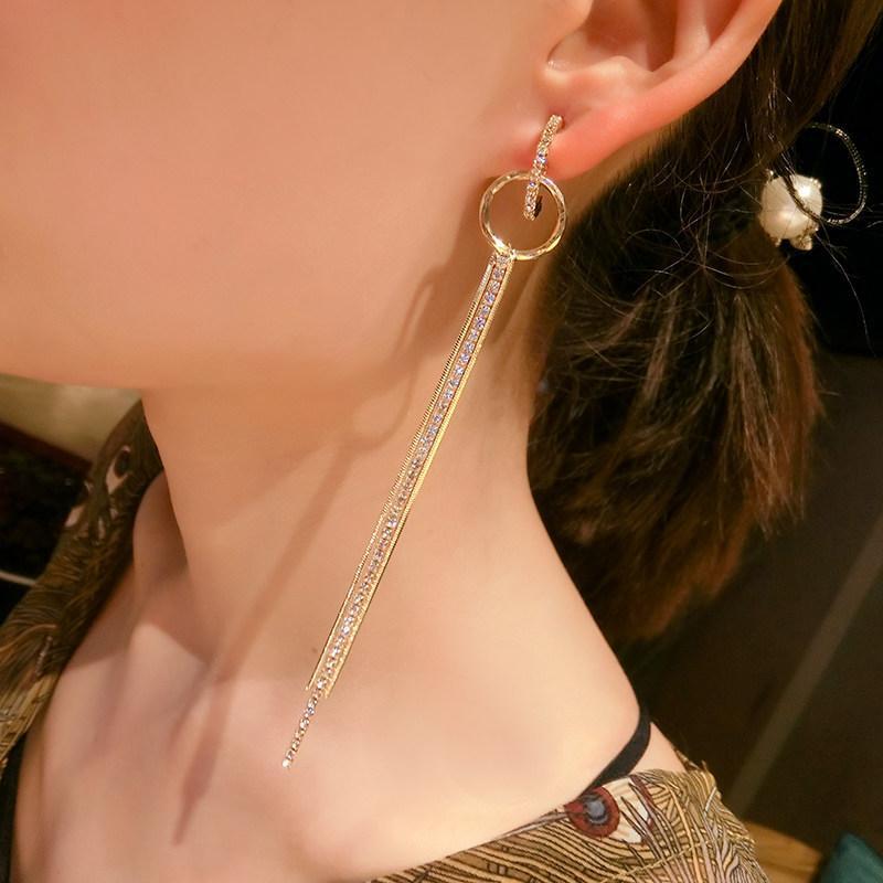 Ultra Sleek Straight Chain Earrings-Theone Apparel