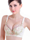 Floral Embroidery Comfort Fit Bra