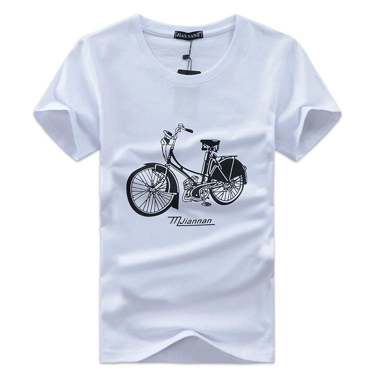 Retro-Fahrrad-Kreuzer-Grafik-T-Stück