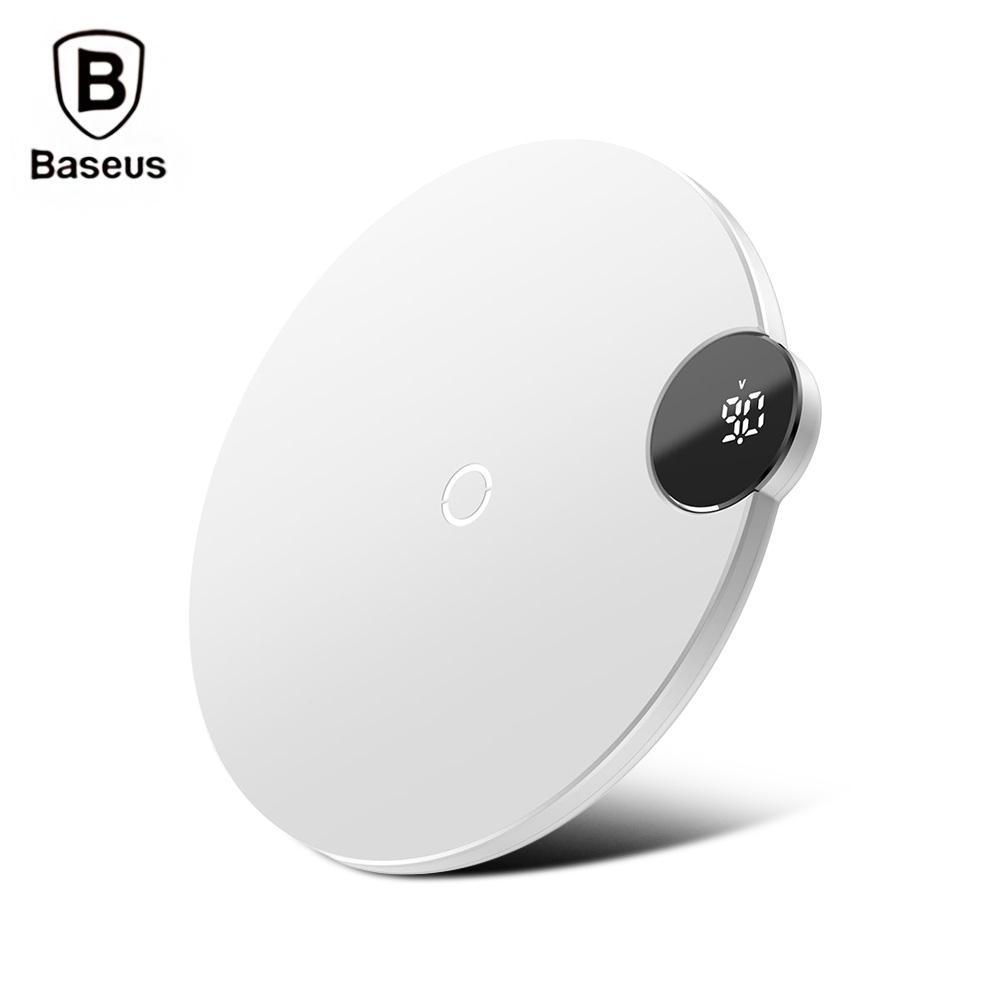Wireless Charging Pad With LED Display-White-Theone Apparel