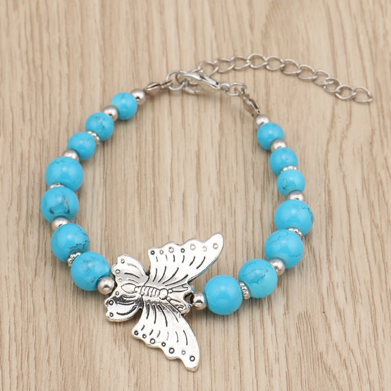 Blue Beaded Butterfly Charm - THEONE APPAREL