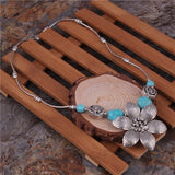 Bohemian Turquoise and Floral Necklace - THEONE APPAREL