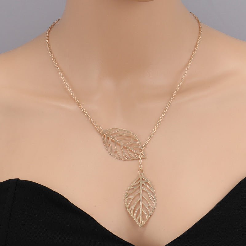 Boho Double Leaf Necklace - THEONE APPAREL