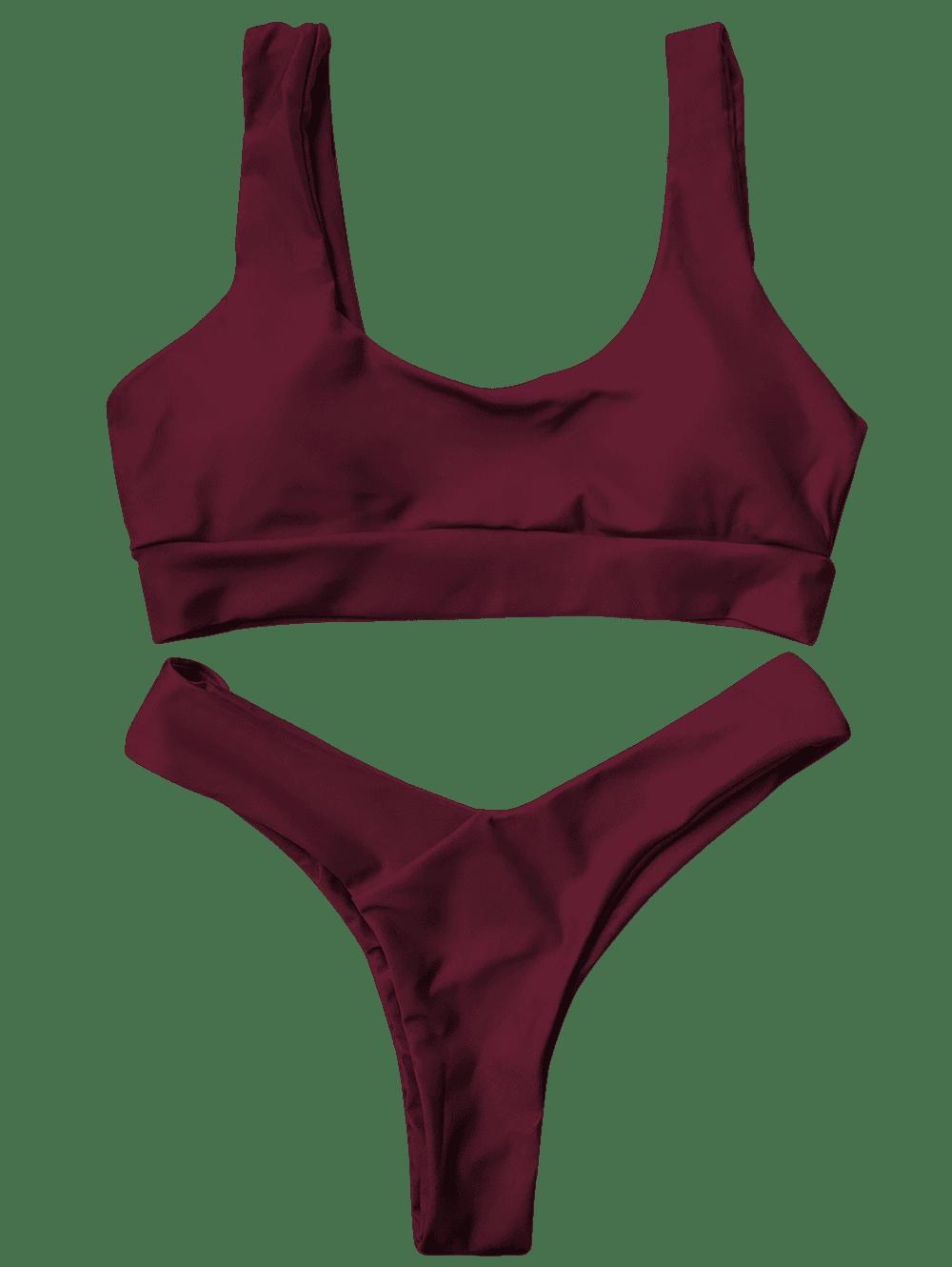 Bralette U Neck Thong Bikini - THEONE APPAREL