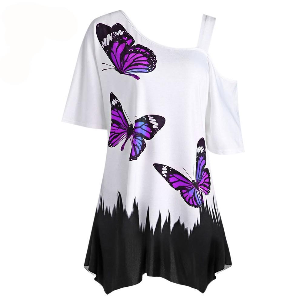 Butterfly Madness High-Low Shirt - THEONE APPAREL