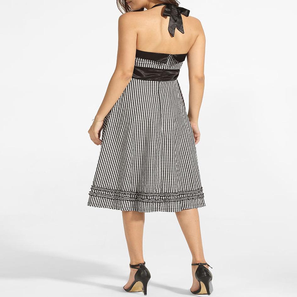 Checker Print Rockabilly Apron Dress - THEONE APPAREL